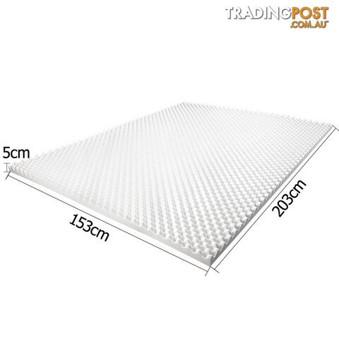 Deluxe Egg Crate Mattress Topper 5 cm Underlay Protector Queen