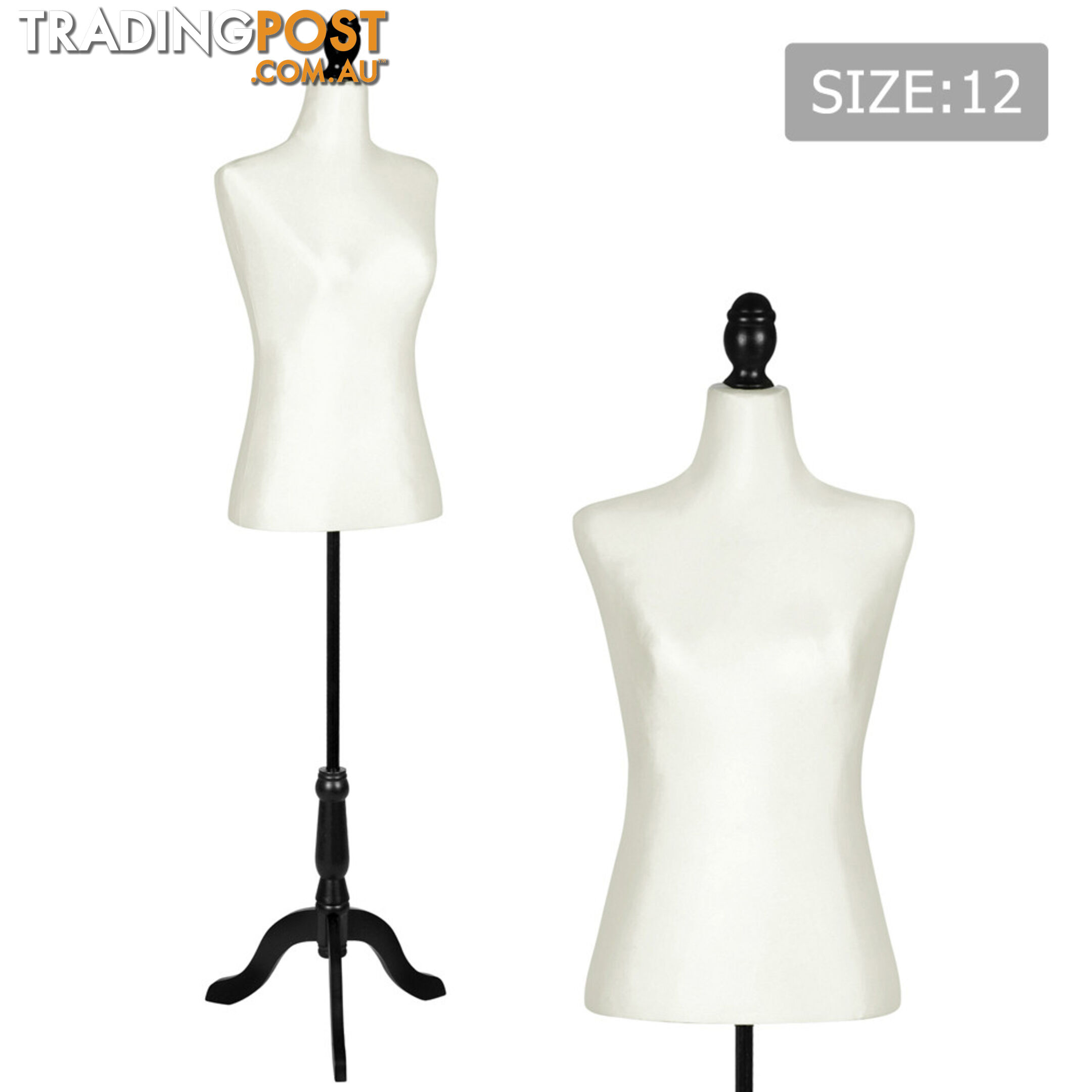 Female Mannequin Cloth Display Tailor Dressmaker Black