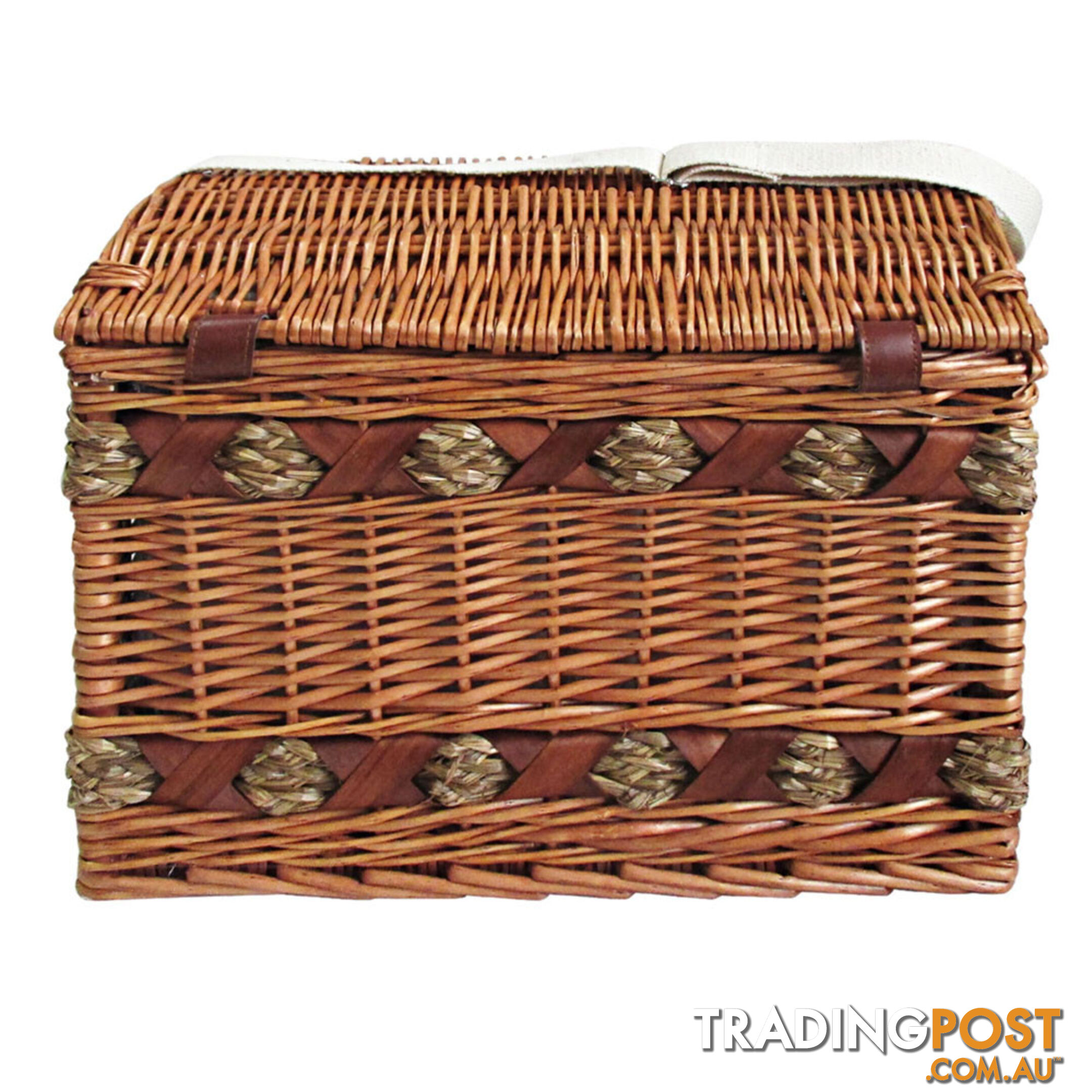 4 Person Picnic Basket Set w/ Cheese Board Blanket