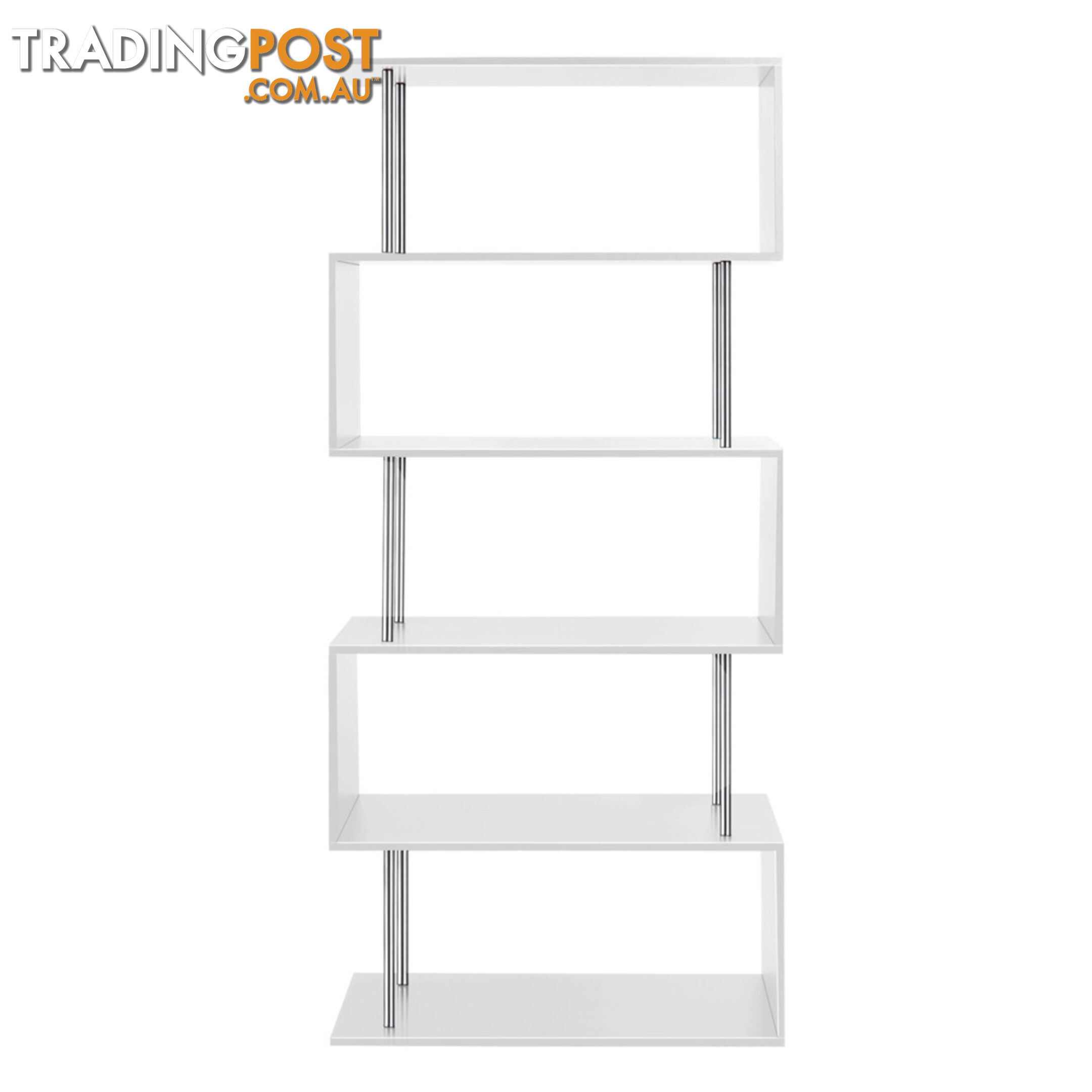 5 Tier Display/Book/Storage Shelf Unit White