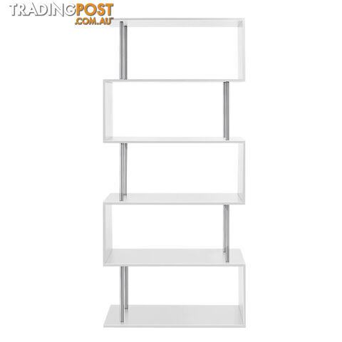 5 Tier Display/Book/Storage Shelf Unit White