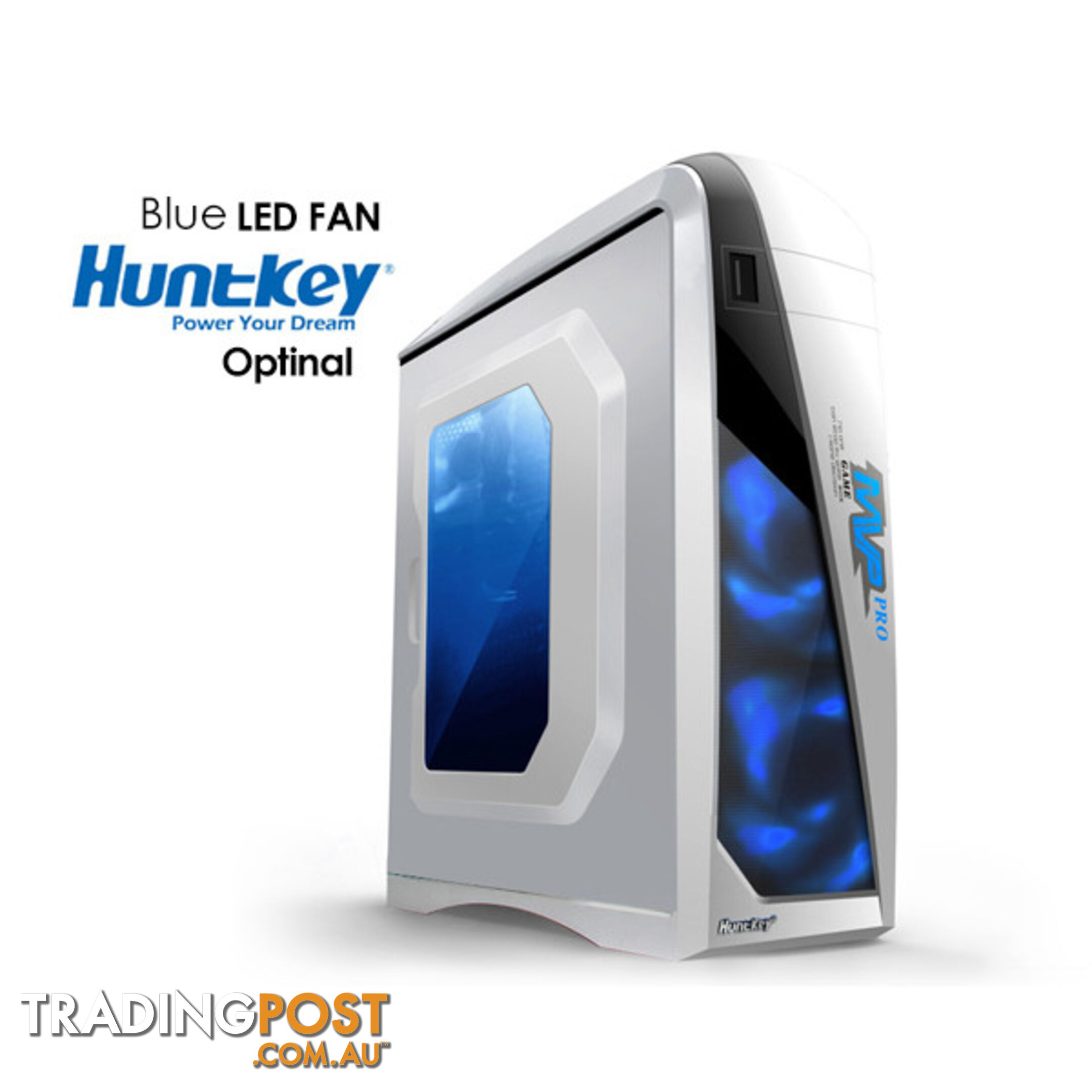 Huntkey MVP Pro  Gaming computer chassis - Blue (No PSU Included)