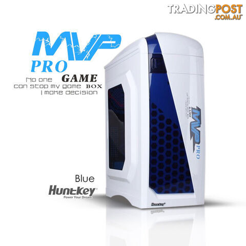 Huntkey MVP Pro  Gaming computer chassis - Blue (No PSU Included)