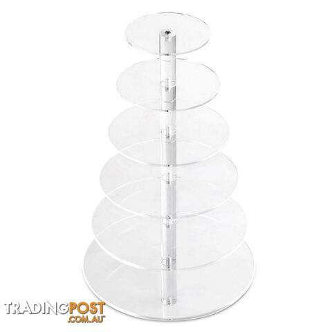 6 Tier Clear Acrylic Cake Stand 53CM