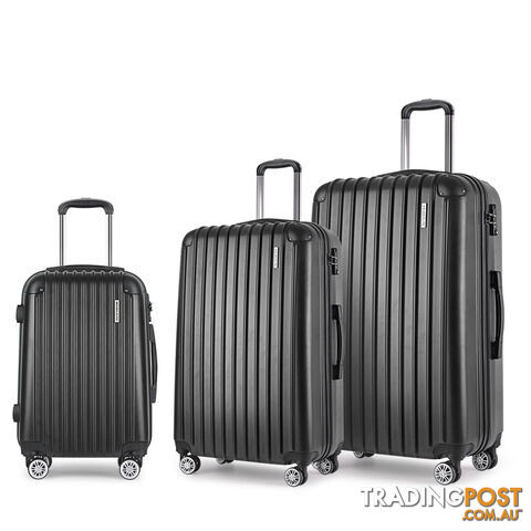 Set of 3 Hard Shell Travel Luggage with TSA Lock - Orange