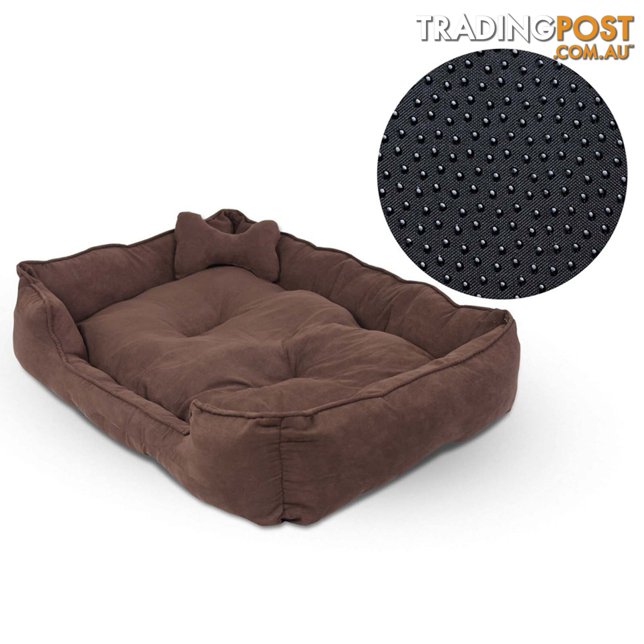 Faux Suede Washable Dog Bed - Medium