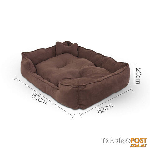 Faux Suede Washable Dog Bed - Medium