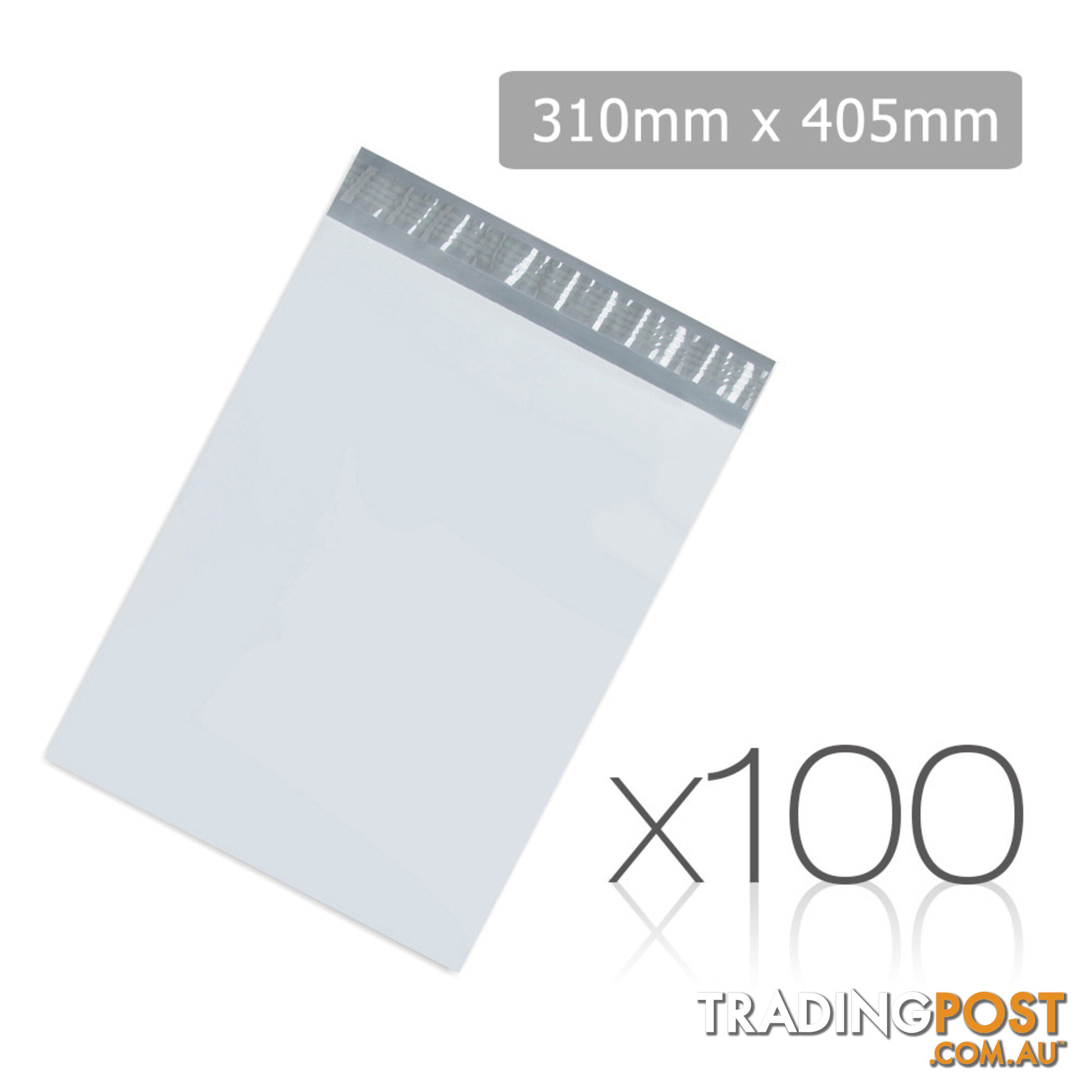 Set of 100 Poly Mailer Bags - 350 x 480mm