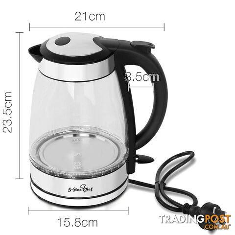 LED Cordless Glass Kettle  1.7L