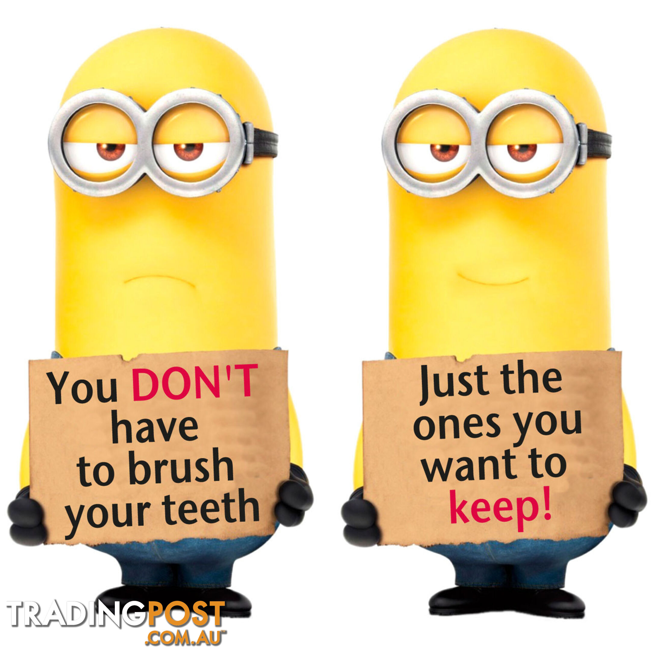 Minions Brush your Teeth Sticker - Make Brushing Teeth Fun