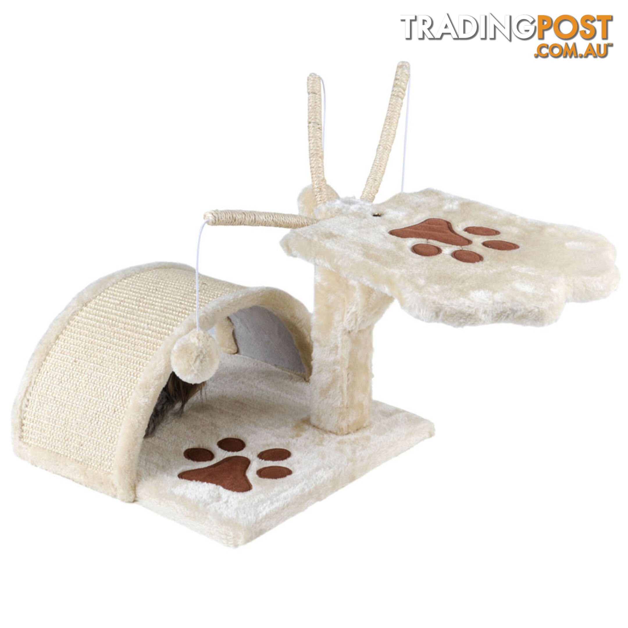 Cat Scratching Poles Post Furniture Tree House Beige