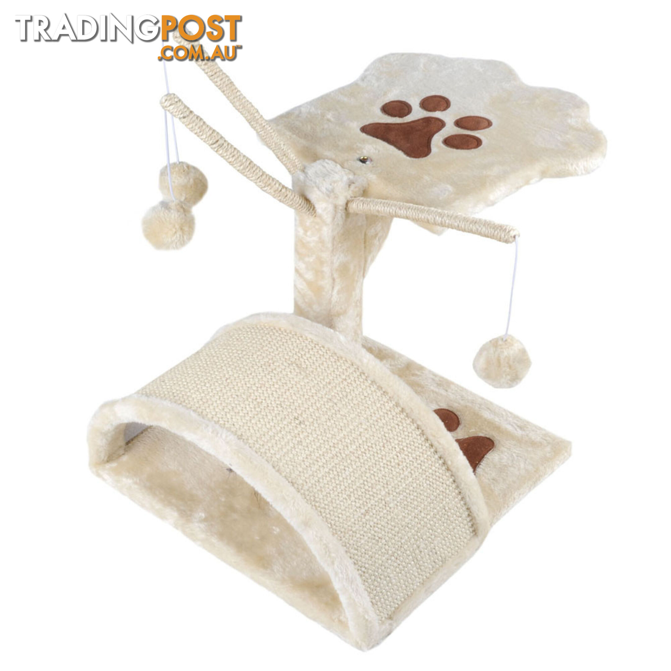 Cat Scratching Poles Post Furniture Tree House Beige