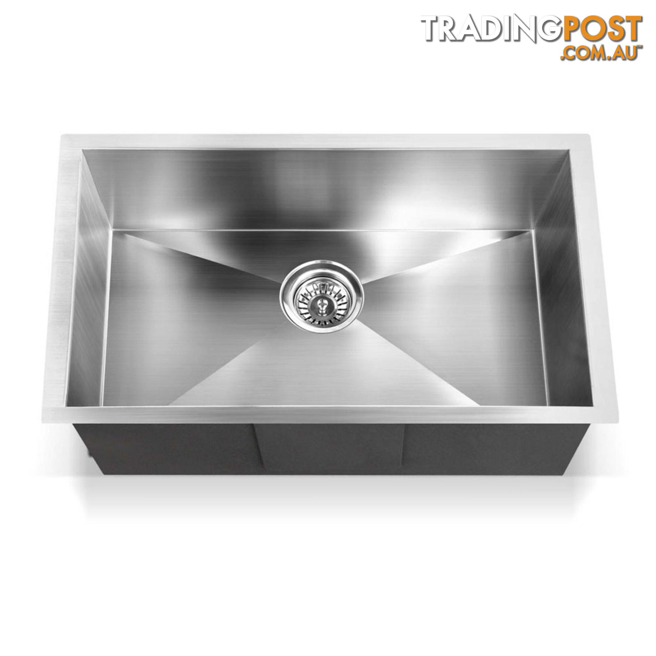 Stainless Steel Kitchen Laundry Sink w/ Strainer Waste 530 x 500mm