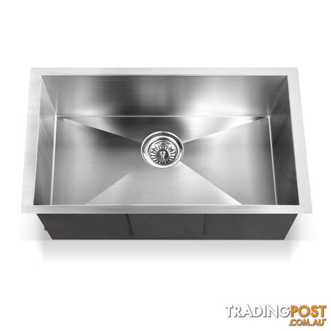 Stainless Steel Kitchen Laundry Sink w/ Strainer Waste 530 x 500mm