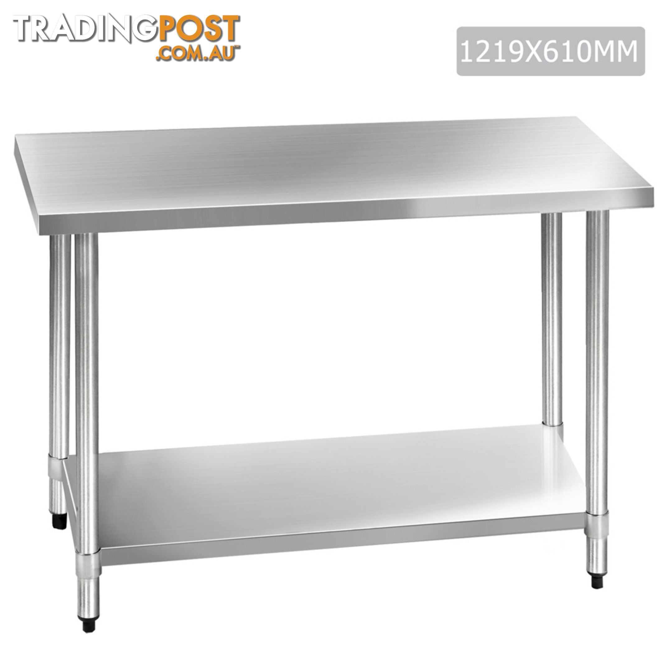 304 Stainless Steel Kitchen Work Bench Table 1219mm