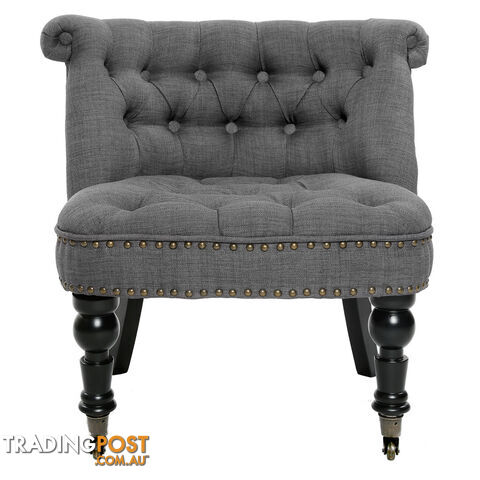 Lorraine Chair French Provincial Linen Fabric Sofa Misty Grey