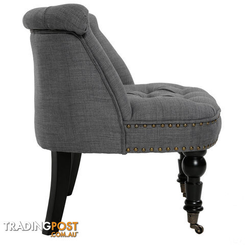 Lorraine Chair French Provincial Linen Fabric Sofa Misty Grey