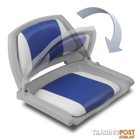 Set of 2 Swivel Folding Marine Boat Seats Grey Charcoal - photo 5 of 9