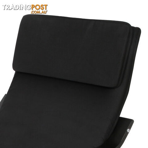 Birch Plywood Fabric Lounge Armchair - Black