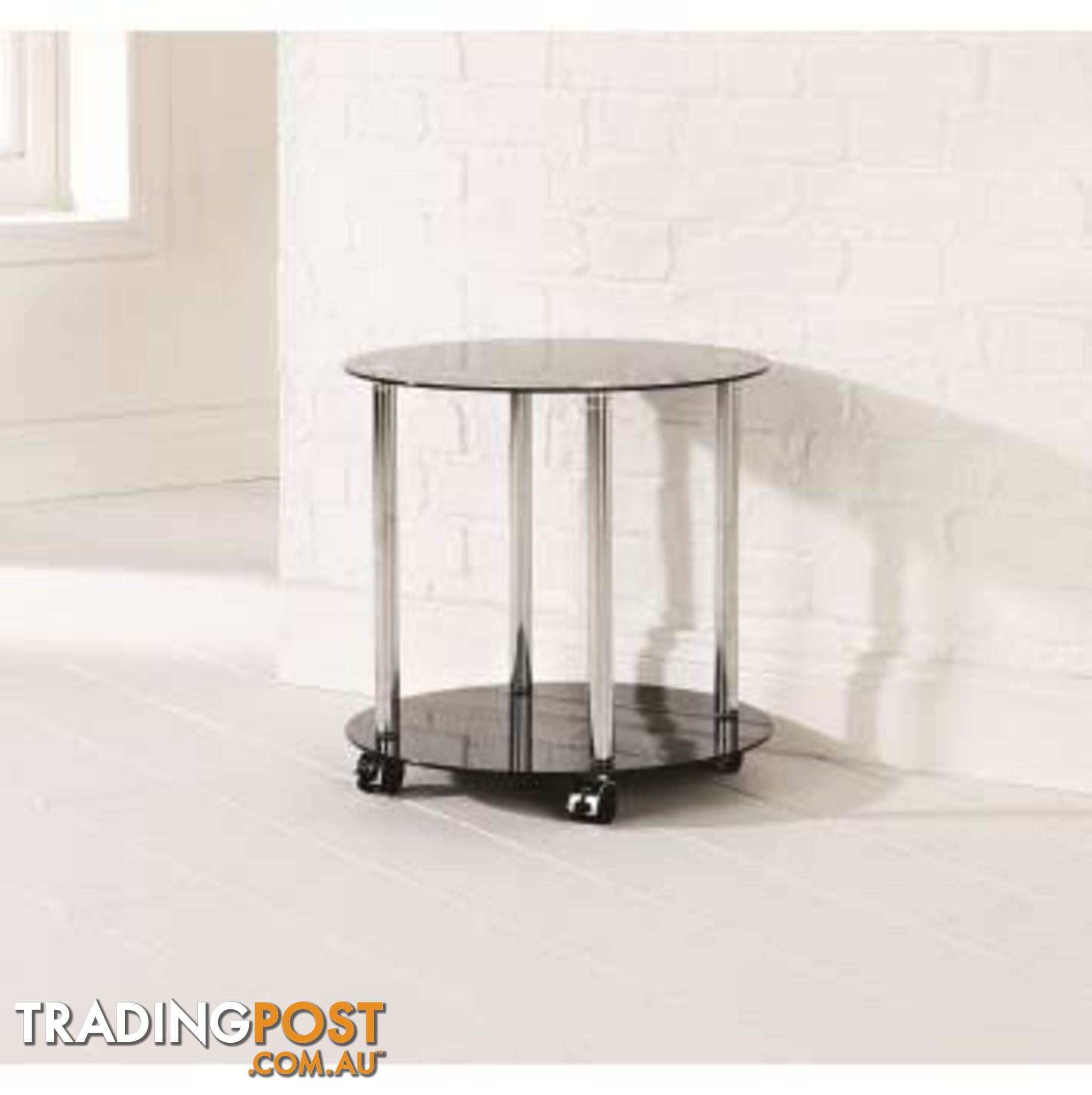 Amore Circular Side Table Black