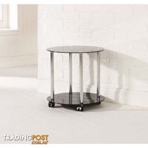 Amore Circular Side Table Black