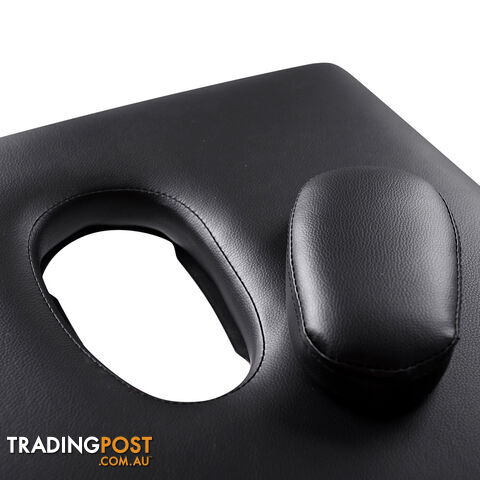 Portable Aluminium 3 Fold Massage Table Chair Bed Black 75cm - photo 5 of 8