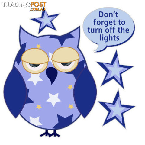 Owls Light Switch Stickers - Totally Movable and Reusable - photo 3 of 3