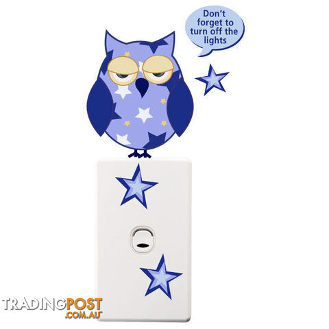 Owls Light Switch Stickers - Totally Movable and Reusable - photo 2 of 3