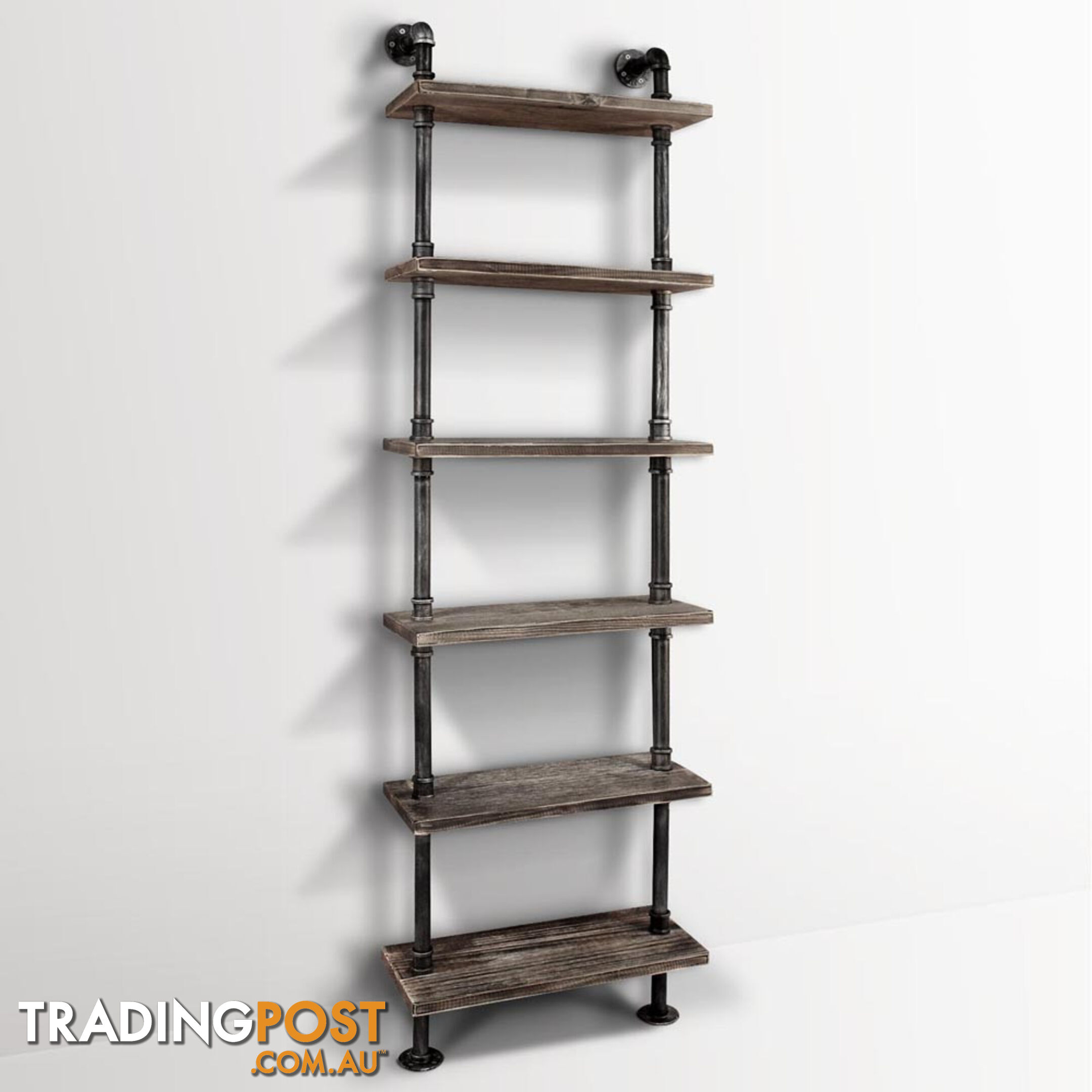 DIY Industrial 6 Level Pipe Shelf