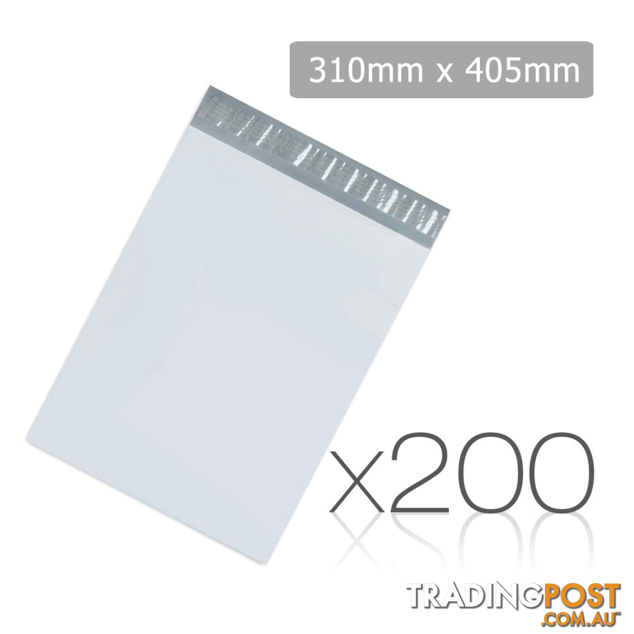 Set of 200 Poly Mailer Bags - 350 x 480mm