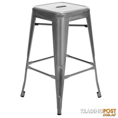 Set of 4 Replica Tolix Kitchen Bar Stool 66cm White