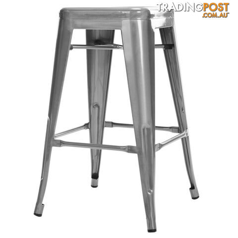 Set of 4 Replica Tolix Kitchen Bar Stool 66cm White