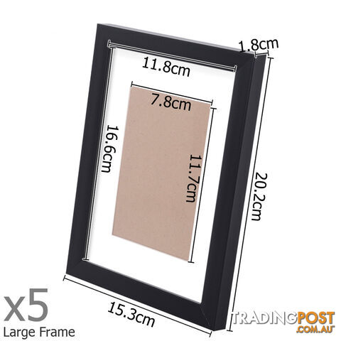 26 pcs Photo Frames Set Wall Black