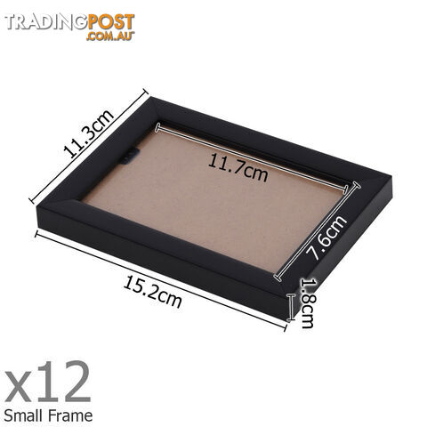 26 pcs Photo Frames Set Wall Black