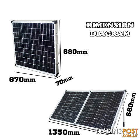 12V 160W Solar Folding Panel Kit Caravan Boat Camping Power Mono Charging