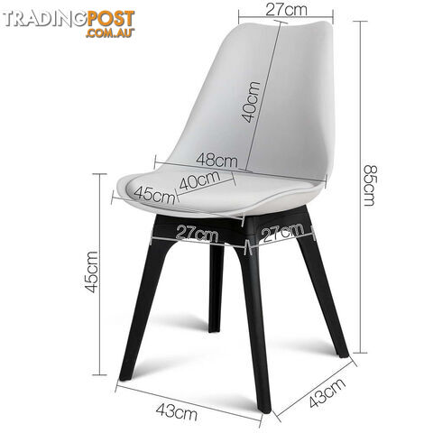 Set of 4 Replica Tolix Dining Chair Steel Gunmetal