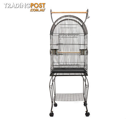 Parrot Pet Aviary Bird Cage w/ Open Roof 150cm Black