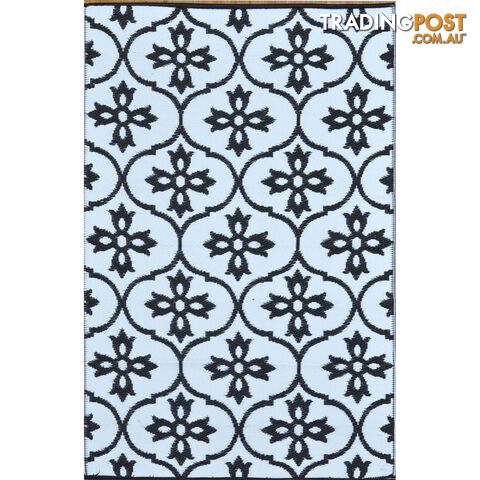 Moroccan Tile Reversable Rug Black & White 120x180cm