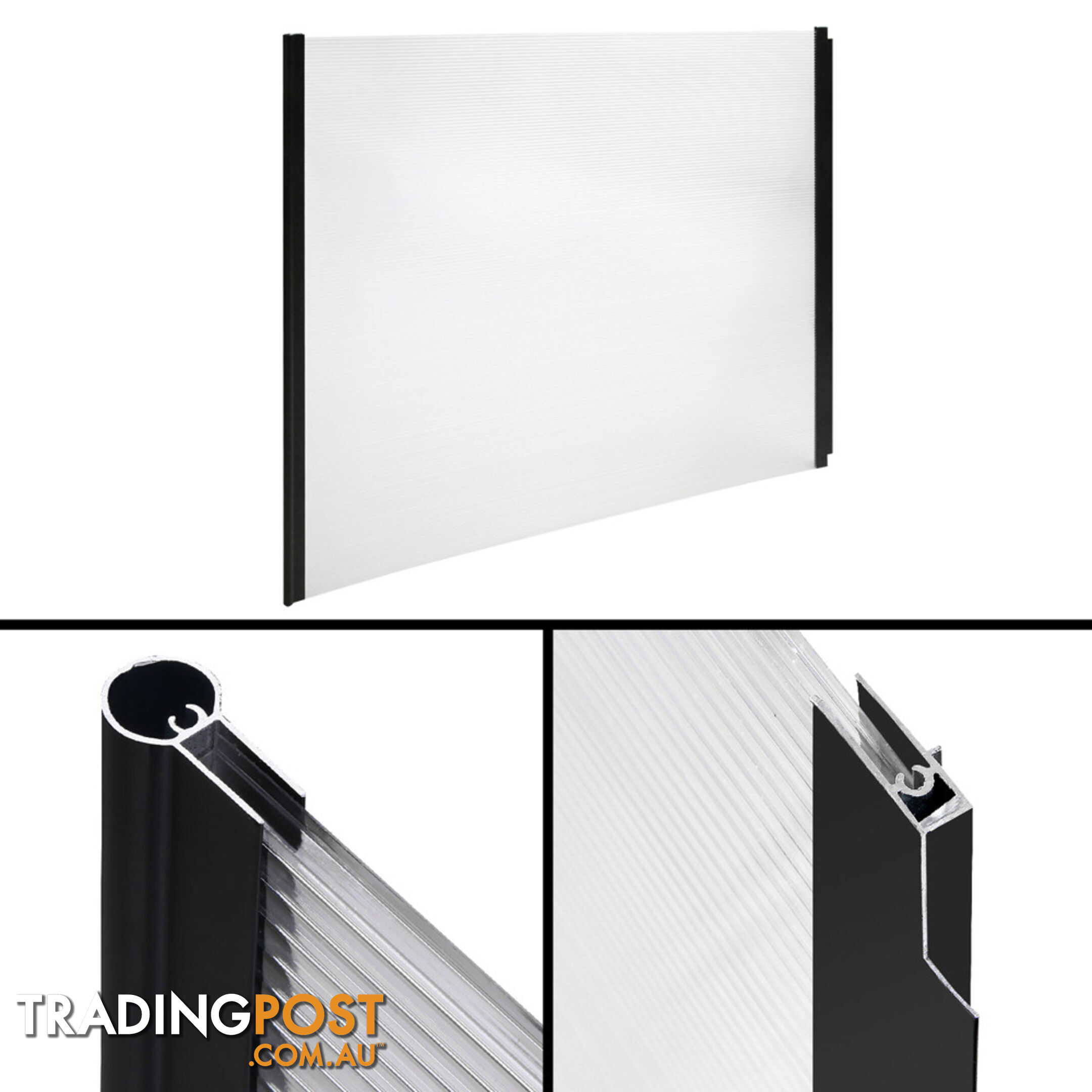 DIY Window Door Awning Cover Transparent 100 x 200cm