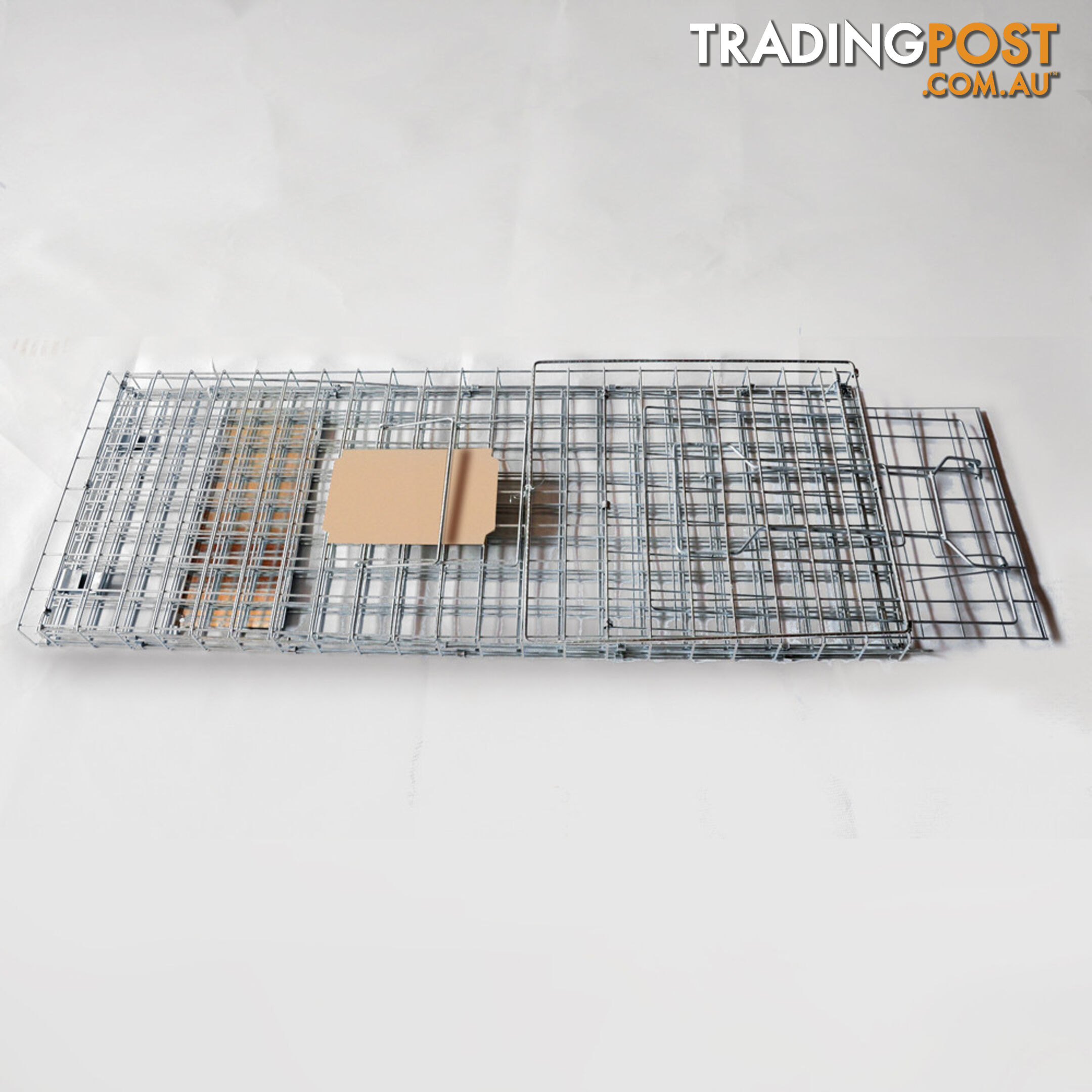 Humane Animal Trap Cage 94 x 34 x 36cm Silver