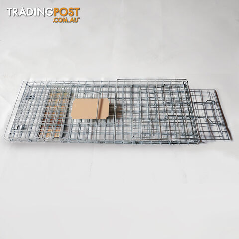 Humane Animal Trap Cage 94 x 34 x 36cm Silver