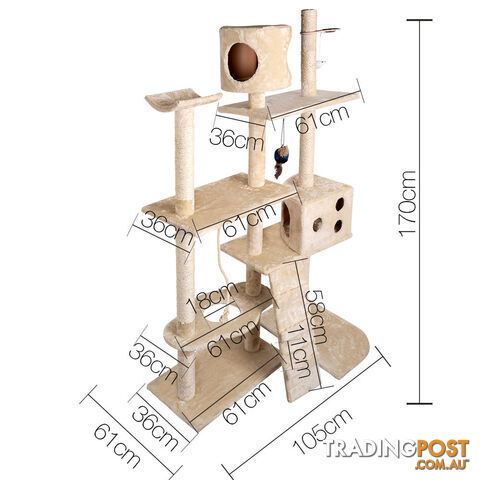 Large Cat Tree 170cm Beige