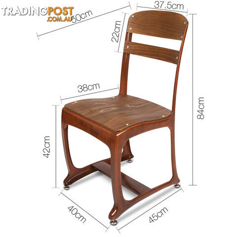 Set of 2 Replica Tolix Bar Stool Bamboo Seat 76cm Black