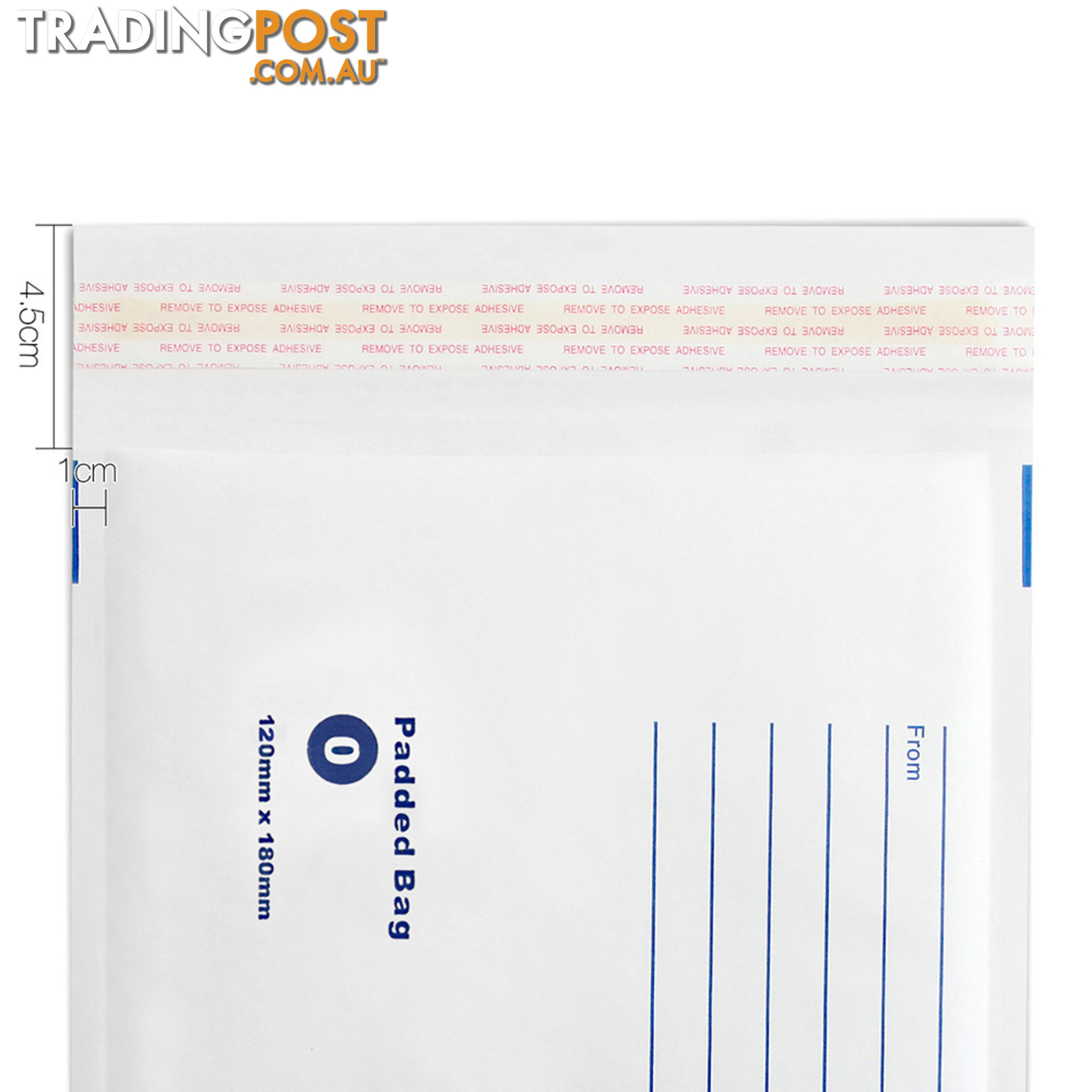 Set of 200 Bubble Padded Mailer Bag - 160mm x 230mm