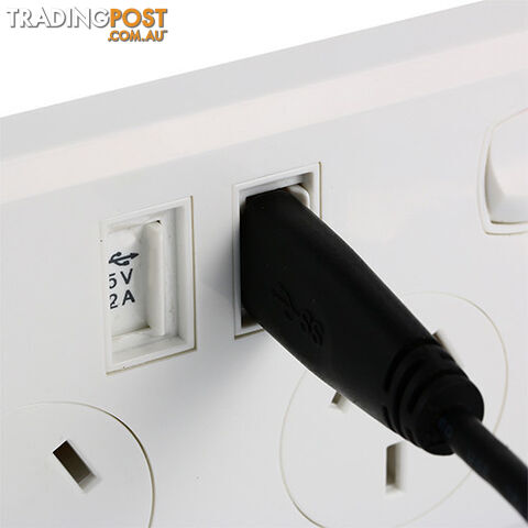 10A Double Australian USB Power Point Power Supply Wall Plug 2 Socket Switch