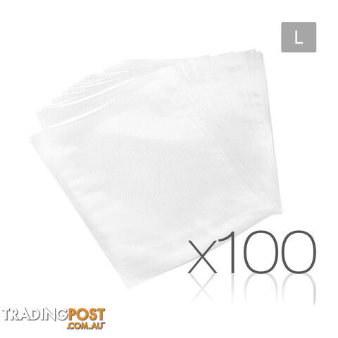 100 Food Sealer Bags: 28 x 40cm