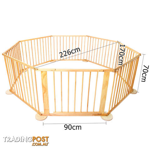 Baby Natural Wooden Playpen