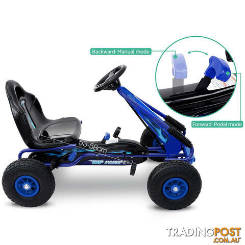 Kids Pedal Go Kart - Blue