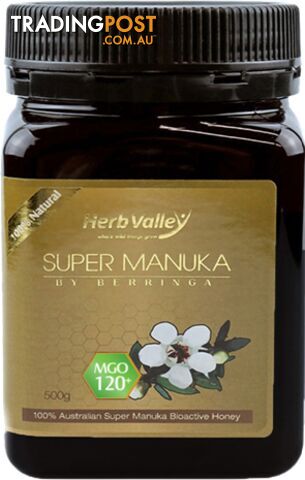 Certified MGO 120+ equiv UMF 10+ 500g - Herb Valley Australian Manuka Honey.