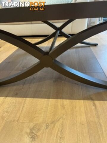 Stunning imported from Italy  Calcutta marble coffee table with bronze base!!!!